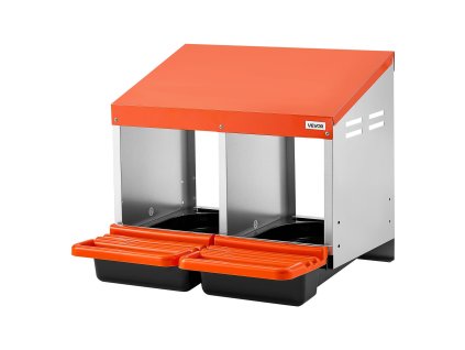 Hniezdne boxy 2 priehradky, pozink. oceľ/plast, nástenné, oranžové