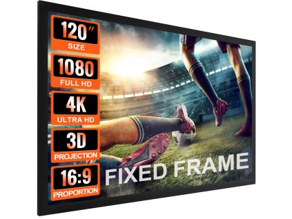 Fixné projekčné plátno 120Inch 16:9 4K 3D pevný rám vonkajšie použitie