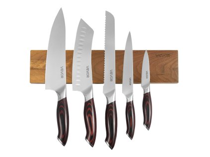 Sada kuchynských nožov 6 dielov, nerez vysoký uhlík, magnetický držiak