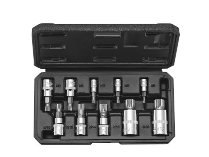 Sada triple square hlavíc 10 ks m4–m18 cr-v 1/4/3/8/1/2 in s kufríkom