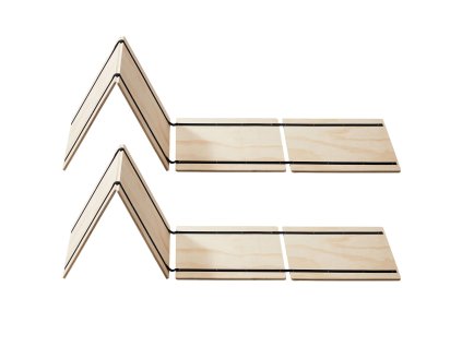 Skladacia latová doska pod matrac 10 mm, 8 ks, pre twin posteľ