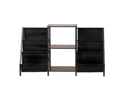 Stojan na vinylové platne a gramofón, 3 úrovne kovový, drevený držiak