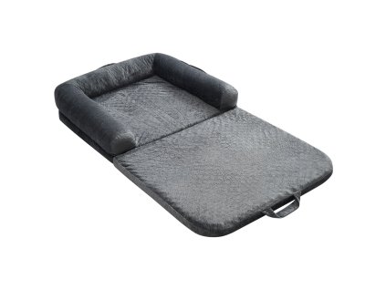 Posteľ pre psov pre ľudí 1790×950×240 mm, ortopedická pena, tmavosivá