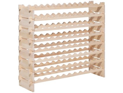 Stojací drevený regál na víno 96 fliaš 8 poschodí modulárny prírodný