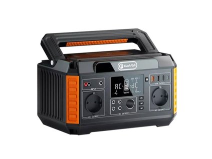 FlashFish P60 560W Portable Power Station, 520Wh/140400mAh Solar Generator, 220V Pure Sine Wave AC Outlets, 11 Outputs, LCD Display