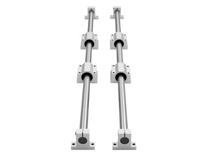 Sada lineárnych vedení SFC25 2×1000 mm lišty, 4 posuvné bloky