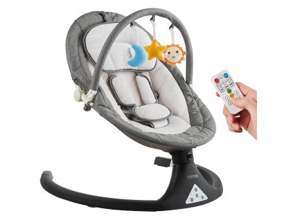 Detská hojdačka 5 rýchlostí, 3 polohy, diaľk. ovládanie, 0–9 m/0–20lbs