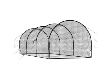 Tréningová klietka na baseball 10058×3660×3000 mm 4-vrstvová sieť