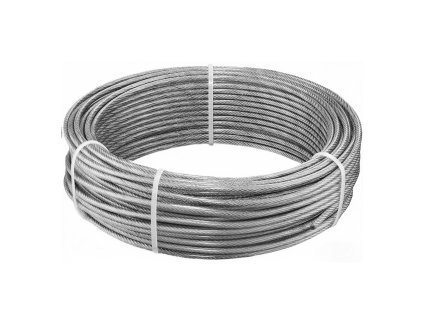 Oceľové lanko 3.2 mm × 30.5 m nerez 304 pevnosť 2.9 kN konštrukcia 7×7