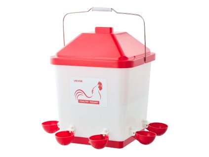 Automatický napájač 19L pre sliepky, 6 vývodov, vodotesný pp materiál