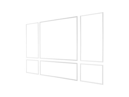 Súprava stenných lišt 3 ks, polystyrén maľovateľný, 79×160 + 79×61 cm