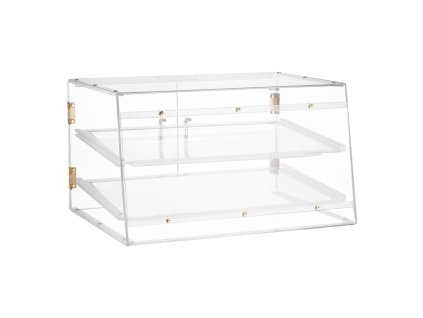 Akrylový 2-policový box na pečivo magnetické dvierka 526×400×305 mm