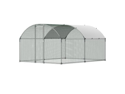 Kovový výbeh pre sliepky 9.8×13.1×6.5 ft, priechodný, so zámkom
