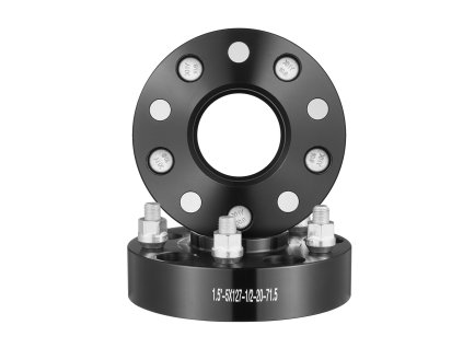 Rozpery kolies 1.5" 5×5.5" 5-dierové 71.5 mm otvor M1/2-20 4 ks čierne