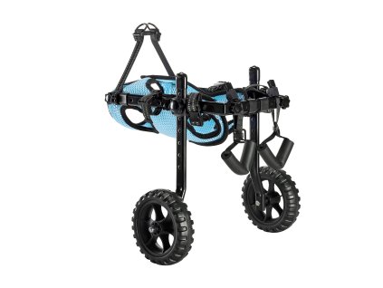 Vozík pre psy nastaviteľný, 2 kolesá, tlmiace, ľahký, do 10 kg xs