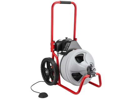 Stroj na čistenie potrubia 22m × 9.5mm, pre 50–100mm, 6 rezákov