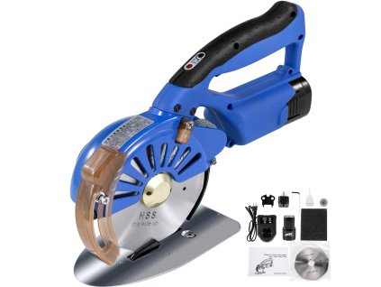Elektrická rotačná rezačka textilu 125 mm, rez 39 mm, bezdrôtová