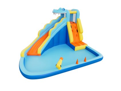 Nafukovací hrad s vodným toboganom 11.6×13.1×7.7 ft pre 3–4 deti