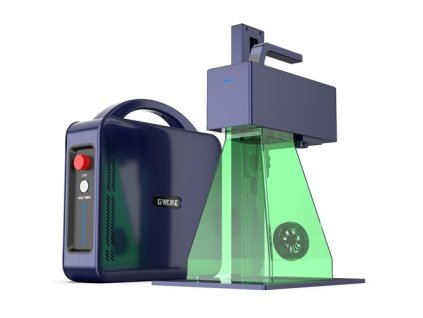 Gweike Cloud G2 MAX 50W Laser Marking Machine, 15000mm/s Speed, 0.001mm Accuracy, 150mm*150mm, 5mm Deep Engraving, 90+ Colors Engrave, GWEIKE Glaser/ LightBurn, Supports Rotary Roller