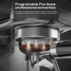 HiBREW H10B Espresso Coffee Machine, 20Bar Extraction Pressure, Semi-Automatic, Adjustable Temperature & Cup Volume, 51mm Aluminum Alloy Handle, 1.3L Removable Water Tank, Silver