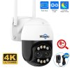 Hiseeu 4K 8MP Wireless Security Camera, Dual Lens, 8X Zoom, 2-Way Audio, Full-color Night Vision, Human Detection, Auto Tracking, Pan 355° & Tilt 90°, IP66 Waterproof