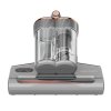 JIGOO S300 Pro Dual-Cup Smart Mite Cleaner with Dust Mite Sensor 500W 13KPa Suction Innovative Metal Brushroll UV Light & Ultrasonic Tech Multi-Directional Heating 99.9% Mite Removal - Grey
