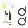 Baseus Cafule USB-C-USB-C kábel 100W, 2m, 2db (piros fekete, szürke fekete)