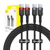 Baseus Cafule USB-C-USB-C kábel 100W, 2m, 2db (piros fekete, szürke fekete)