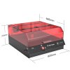 Mecpow X4 Pro 22W Laser Engraver Cutter, with Protective Cover & Integrated Air Assist, 0.08x0.1mm Laser Spot, 22000mm/min Engraving Speed, Emergency Stop, Offline Work, Support LightBurn/ LaserGRBL/ MKSLaser, 410*400mm