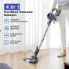 MOOSOO XL-618A Cordless Stick Vacuum Cleaner, 12KPa Strong Suction, 30min Max. Runtime, 120W Brushless Motor, LED Electric Brush, 1.3L Large Dust Cup, 2 Modes