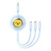 Töltőkábel 3 az 1-ben Baseus USB-USB-C, USB-M, Lightning 3,5A, 1,1 m (kék)
