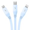 Töltőkábel 3 az 1-ben Baseus USB-USB-C, USB-M, Lightning 3,5A, 1,1 m (kék)