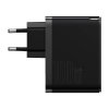 Baseus GaN USB-C + USB fali töltő, 100 W + 1 m kábel (fekete)