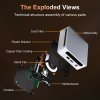 Ninkear N4 Mini PC, AMD Ryzen 5 4600H 6 Cores Max 4.0GHz, 16GB RAM 512GB SSD, Type-C (8K)+ 2*HDMI (4K) Triple Display, WiFi 6 Bluetooth 5.2, 2*USB3.0 2*USB2.0 1*RJ45 1*Headphone Jack