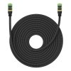Baseus Ethernet RJ45 cat.8 fonott hálózati kábel, 40 Gbps, 20 m (fekete)