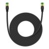 Baseus Ethernet RJ45 cat.8 fonott hálózati kábel, 40 Gbps, 5 m (fekete)