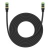 Baseus Ethernet RJ45 cat.8 fonott hálózati kábel, 40 Gbps, 5 m (fekete)