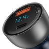 Baseus Particular Digital Display QC+PPS Dual Fast Car Charger 65W Silver
