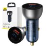 Baseus Particular Digital Display QC+PPS Dual Fast Car Charger 65W Silver