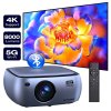 SUREWHEEL K10 Projector, Native 1080P, 12000 Lumens, 4K Decoding, 5G WiFi & Bluetooth 5.0, Zoom Function, Keystone Correction, 200inch Max Projection Size
