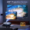 SUREWHEEL K10 Projector, Native 1080P, 12000 Lumens, 4K Decoding, 5G WiFi & Bluetooth 5.0, Zoom Function, Keystone Correction, 200inch Max Projection Size