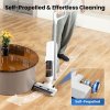 Proscenic F10 Pro Cordless Vacuum and Mop, 30min Runtime, Self-Cleaning, LED Screen, All-Around Edge Cleaning, 3 Cleaning Modes, Dual Water Tanks