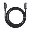 Baseus Crystal Shine USB-C – USB-C 100 W-os gyorstöltőkábel, 1,5 m, 20 GB (fekete)