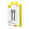 Baseus Crystal Shine USB-C – USB-C 100 W-os gyorstöltőkábel, 1,5 m, 20 GB (fekete)