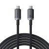 Baseus Crystal Shine USB-C – USB-C 100 W-os gyorstöltőkábel, 1,5 m, 20 GB (fekete)