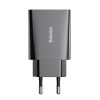 Baseus Speed Mini gyorstöltő, USB-C, PD, 3A, 20 W (fekete)