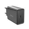 Baseus Speed Mini gyorstöltő, USB-C, PD, 3A, 20 W (fekete)
