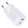 Baseus Super Si Pro USB + USB-C 30W gyorstöltő (fehér)