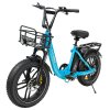 SAMEBIKE C05 Pro Electric Bike, 500W Motor, 36V 13Ah Battery, 20*4-inch Tires, 35km/h Max Speed, 70km Max Range, Mechanical Disc Brakes, Shimano 7 Speed - Blue