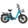 SAMEBIKE C05 Pro Electric Bike, 500W Motor, 36V 13Ah Battery, 20*4-inch Tires, 35km/h Max Speed, 70km Max Range, Mechanical Disc Brakes, Shimano 7 Speed - Blue